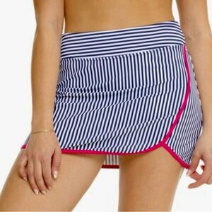 Krimson Klover Splash Skort Swimming Short Bathing Suit Blue White Size Small